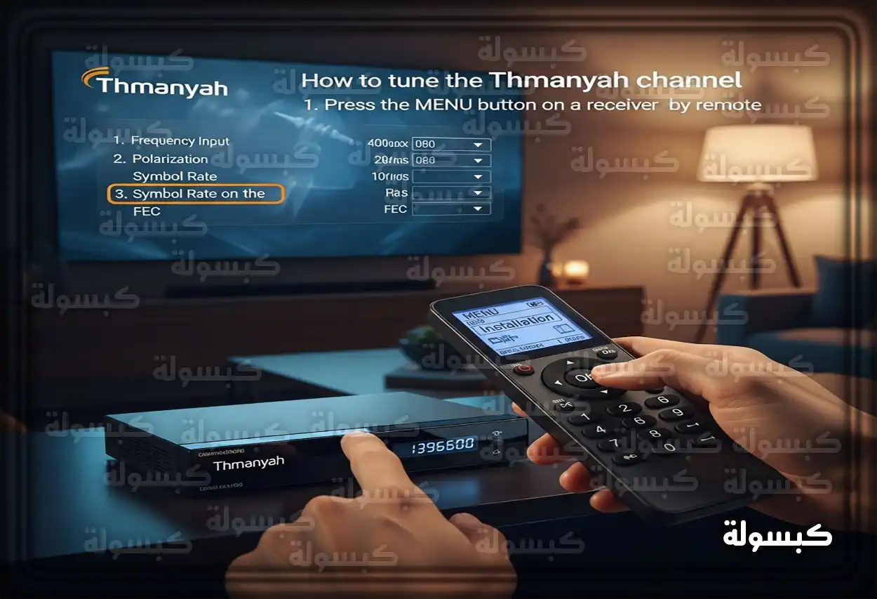 شخص يستخدم جهاز التحكم عن بعد لضبط تردد القناة